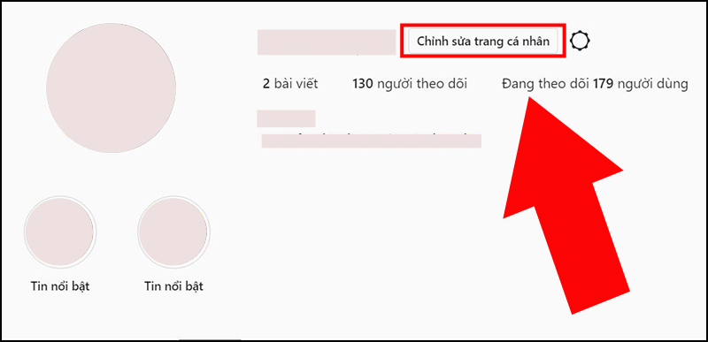 Bước 1: Truy cập vào trang cá nhân > Chọn chỉnh sửa trang cá nhân.